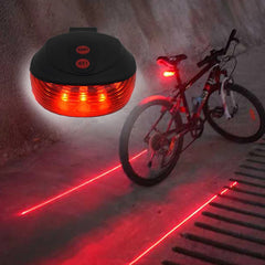 Waterproof Rear Bicycle Tail Light 2 Laser+5 LED Red Lamp 4 Flashing Model Night Safety Warning Accessorie