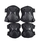 Tactical Knee Pads, Elbow Pads, Pulleys, Mountaineering, Cycling, Sports Protective Gear, 4-piece Set