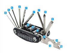 16 in 1 Multifunction Bicycle Tool Set MTB Bike Tire Repair Kits Puncture Patch Wrench Screwdriver Cycling Maintain Tools
