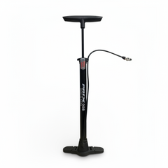 High-Pressure Portable Bicycle Floor Pump with Precision Pressure Gauge - Universal Presta & Schrader Valve Compatibility