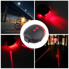 Waterproof Rear Bicycle Tail Light 2 Laser+5 LED Red Lamp 4 Flashing Model Night Safety Warning Accessorie