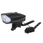USB Bicycle Front Light Headlamp Night Light Torch With Bell Horn