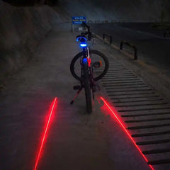 Waterproof Rear Bicycle Tail Light 2 Laser+5 LED Red Lamp 4 Flashing Model Night Safety Warning Accessorie