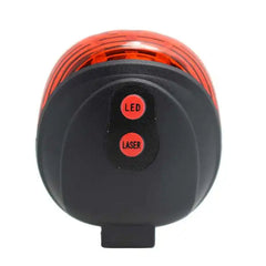 Waterproof Rear Bicycle Tail Light 2 Laser+5 LED Red Lamp 4 Flashing Model Night Safety Warning Accessorie