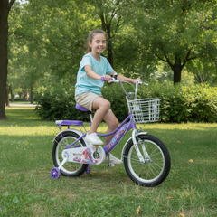 Bicycstar Girls Bicycle 16 Inch with Basket & Training Wheels