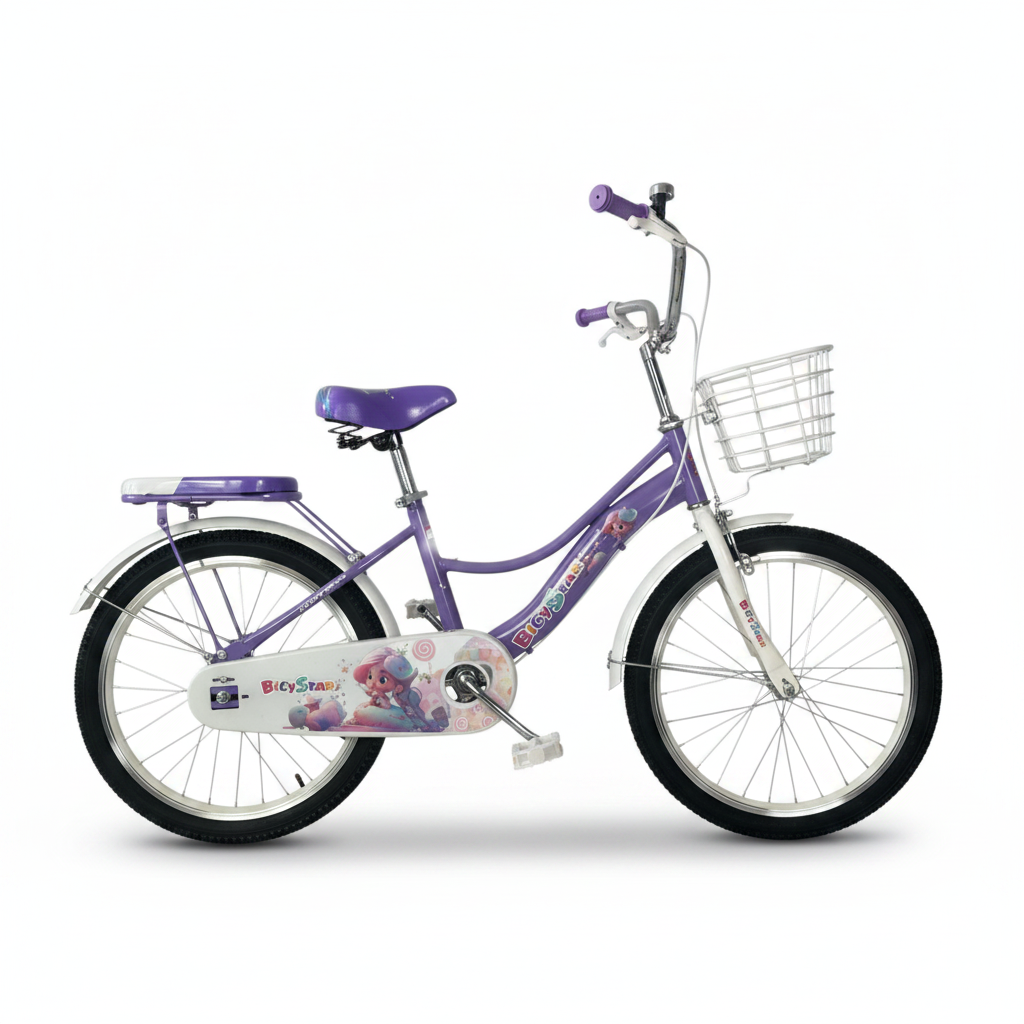 Bicycstar Girls Bicycle 20 Inch with Basket