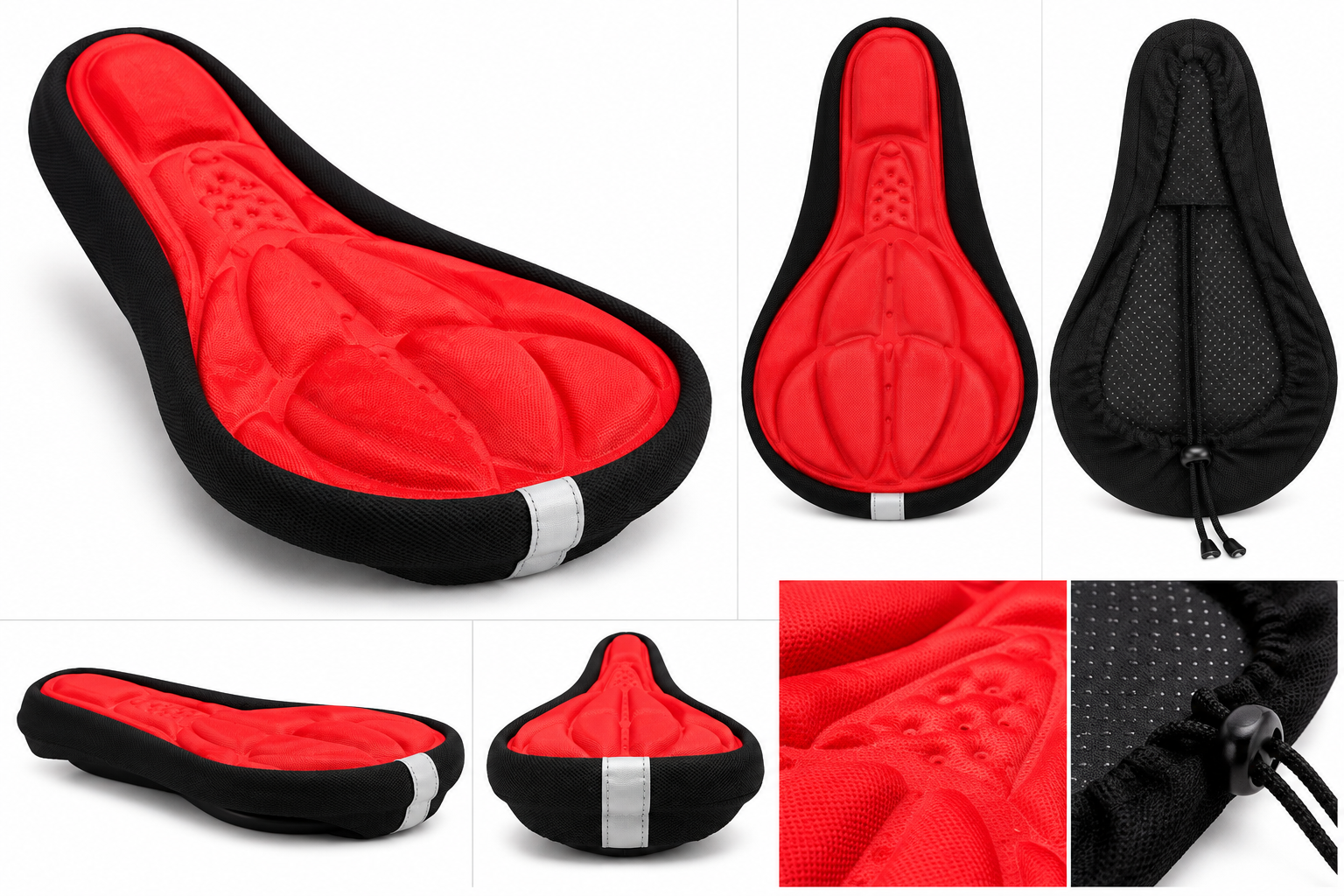 Padded Road Bike Saddle Cover – Slim Racing Seat Cushion For Road & Hybrid bikes