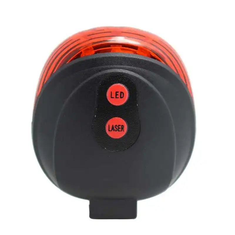 Waterproof Rear Bicycle Tail Light 2 Laser+5 LED Red Lamp 4 Flashing Model Night Safety Warning Accessorie