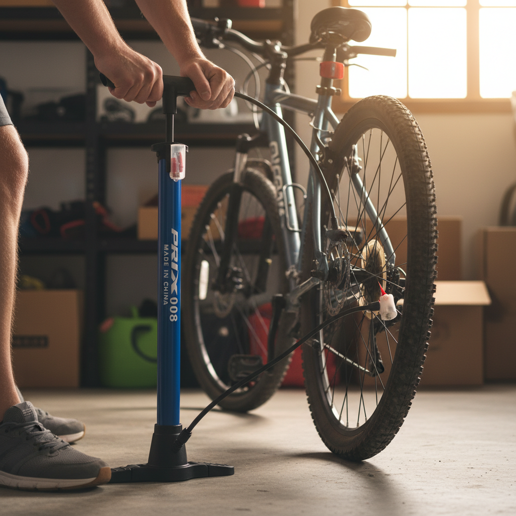 High-Pressure Portable Bicycle Floor Pump with Precision Pressure Gauge - Universal Presta & Schrader Valve Compatibility