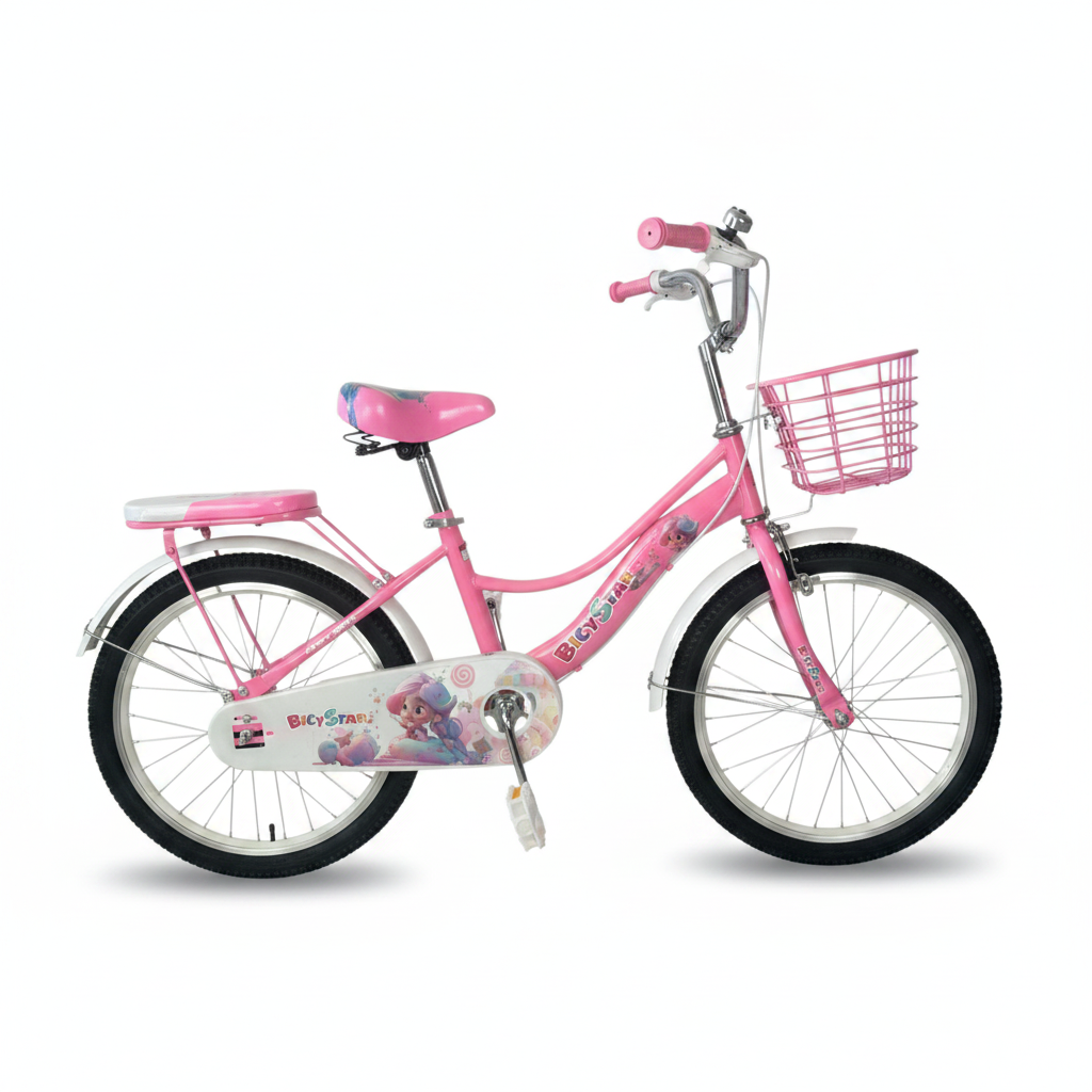Bicycstar Girls Bicycle 20 Inch with Basket