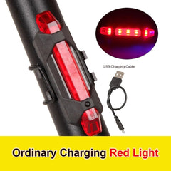 USB Rechargeable Waterproof Mountain Bike Lamp Warning Cycling Taillight Bike LED Headlight Tail Light