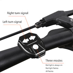 Bicycle Tail Light USB Wireless Remote Control Turn Signal Warning Lamp + Horn