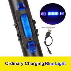 USB Rechargeable Waterproof Mountain Bike Lamp Warning Cycling Taillight Bike LED Headlight Tail Light