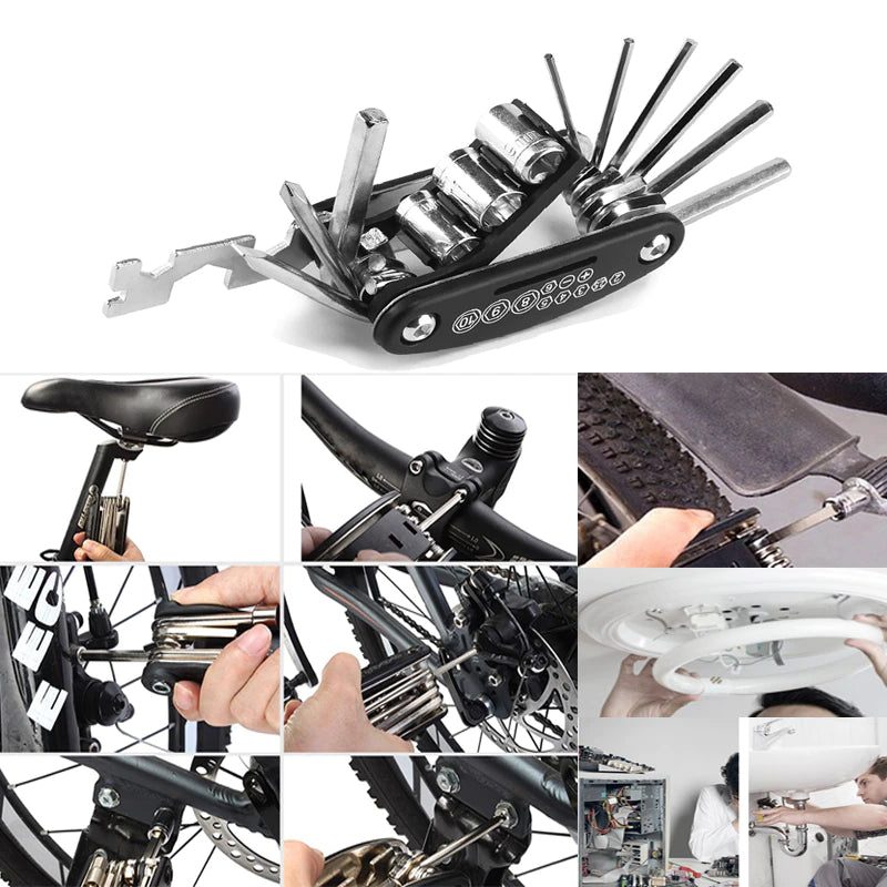 16 In 1 Multi-Function Motorcycle Bike Repair Tools Travel Kit Allen Key Multi Hex Wrench Screwdriver Kits Moto Tools