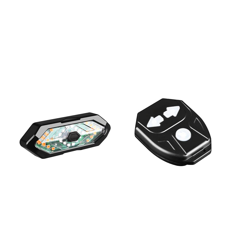 Bicycle Tail Light USB Wireless Remote Control Turn Signal Warning Lamp + Horn